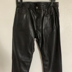 Zara jeans vegan leather